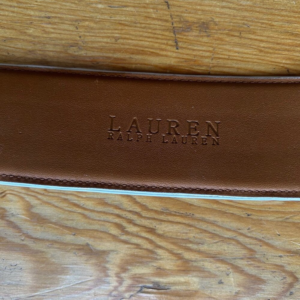 ACCEPTING ALL REASONABLE OFFERS! Ralph Lauren White Wide Leather Waist Belt - Picture 9 of 13